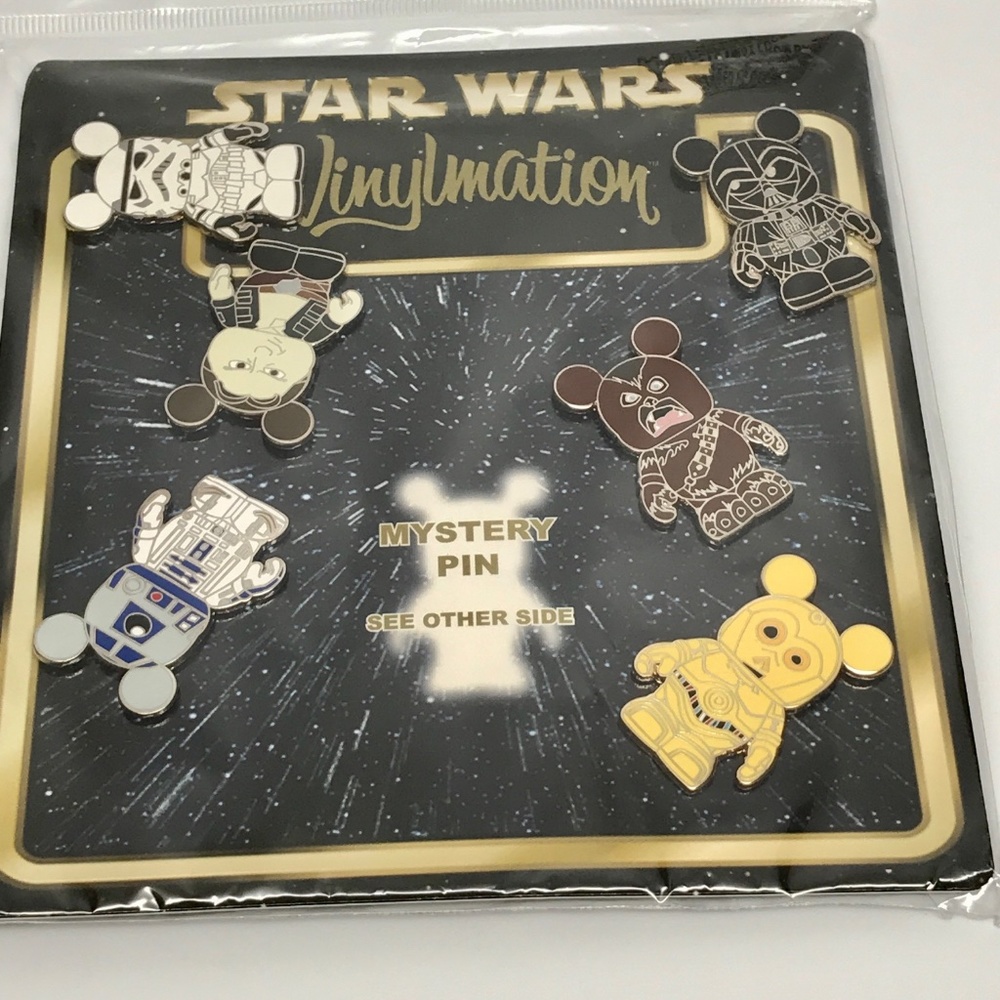 Brand New Never Opened Disney Vinylmation Star Wars Pin Set w Mystery
